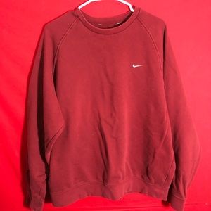 Dark Red Nike Crewneck Sweatshirt 